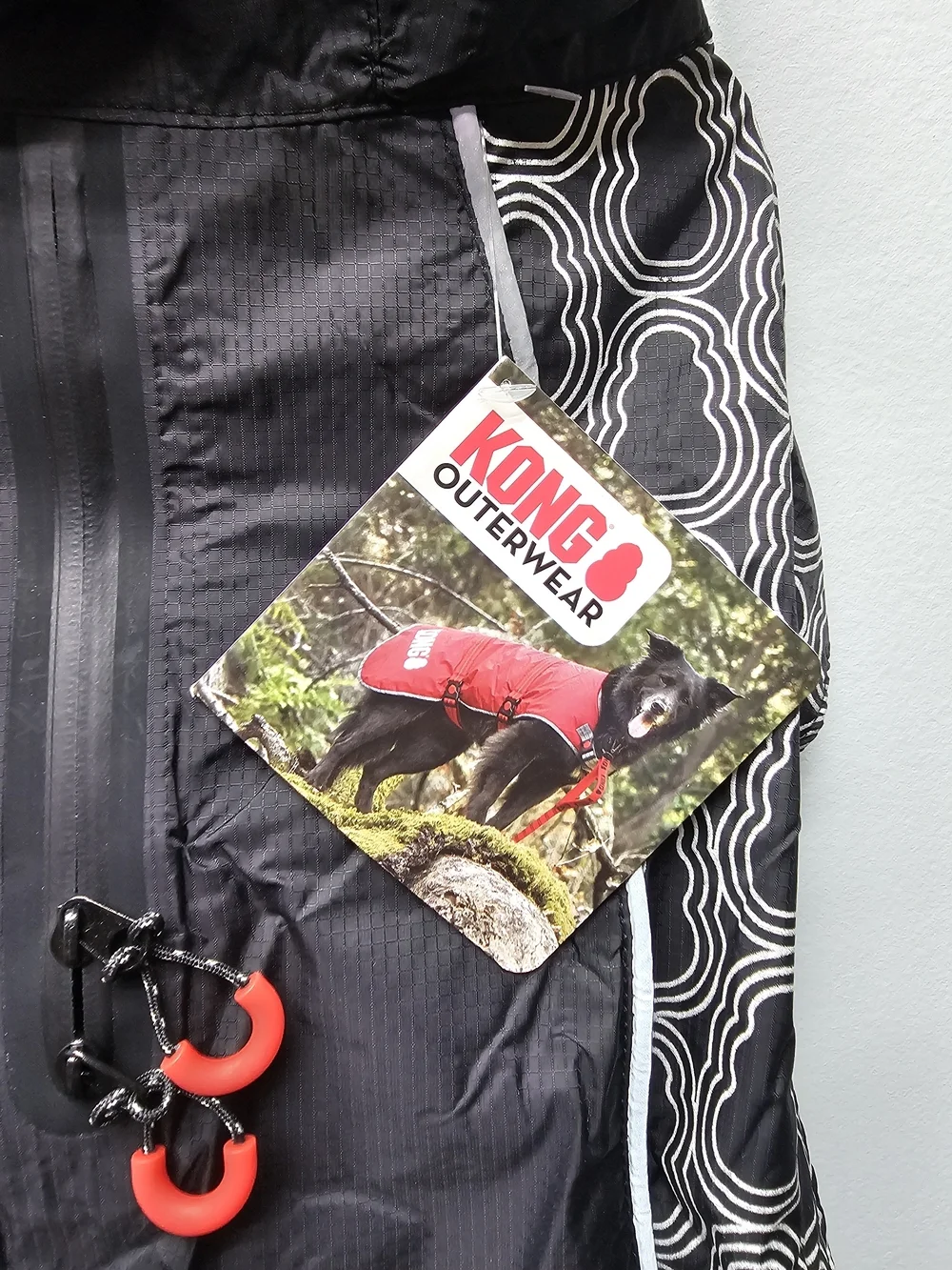 NWT KONG Outerwear Black Rain Jacket for Dogs